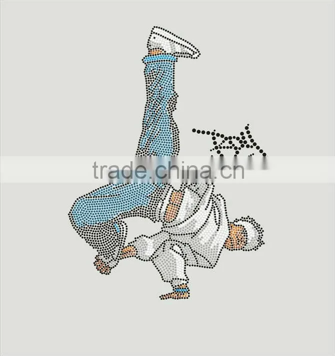 hot fix rhinestone street boy motif