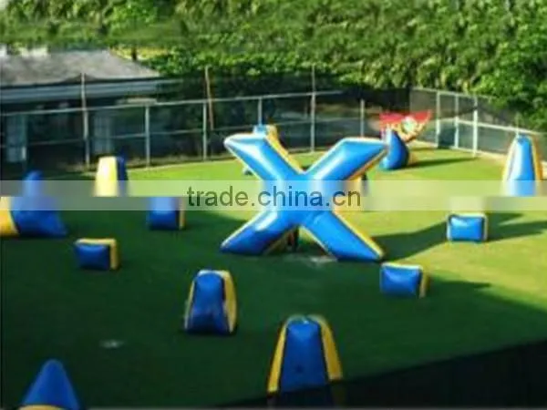 customized size and color inflatable paintball bunkers obstacle games