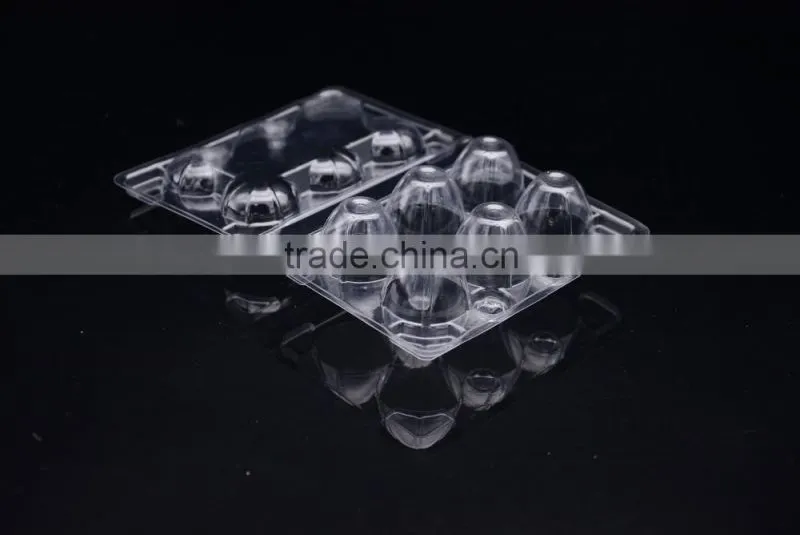 6 hole cheap transparent plastic quail egg tray