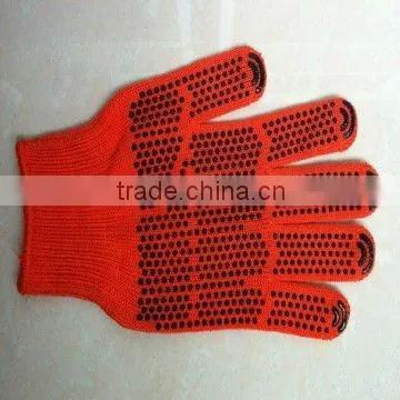 Knitted pvc dots gloves