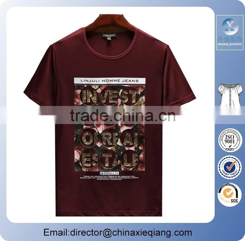 custom printed t shirt/3d printing t-shirt/men t shirt design wholesale