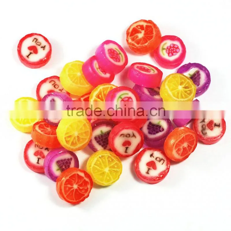 Handmade Custom Pattern Individual Packed Fruit Flavored Hard Candy