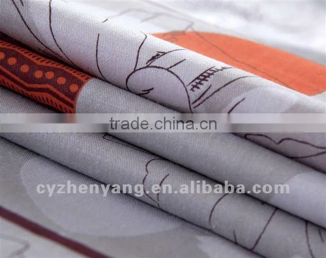 2016 high quality 100% polyester printed brushed home textile fabric for bedding sets fabric
