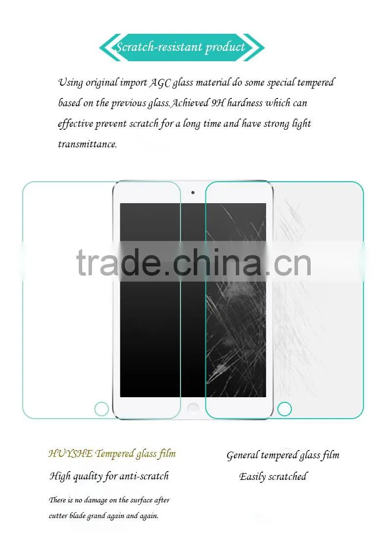HUYSHE 0.3MM Cell phone accessories for iPad 2/3/4 for ipad screen protector