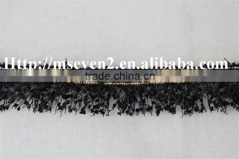 fashion color tassel fringe lace trim polyester tassel fabric embroidery lace