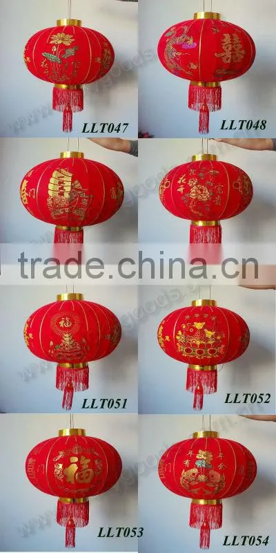 Chinese new year outdoor round fabric lantern