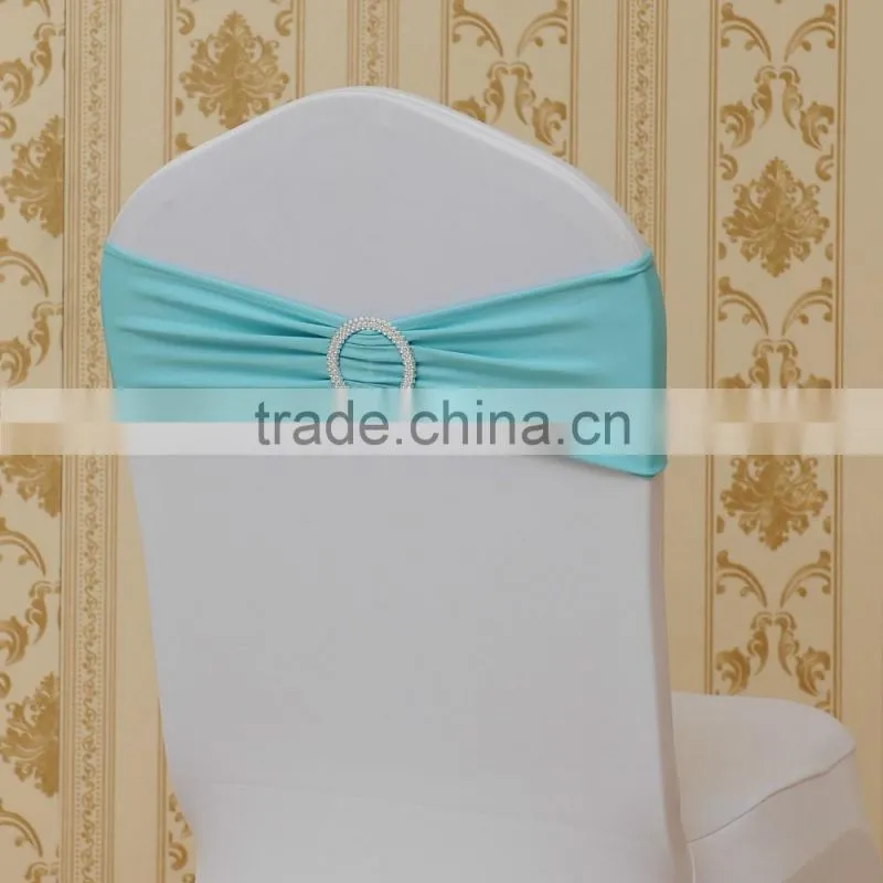 cheap wedding decorative elastic chair sash with buckle