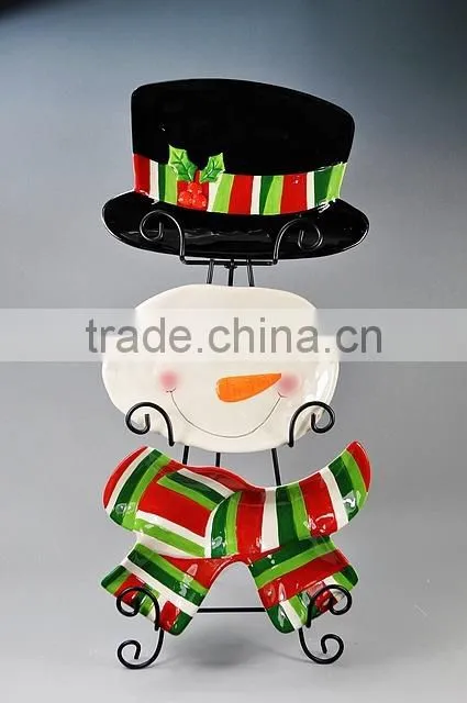 Christmas Decor Plates With Lovely Printing