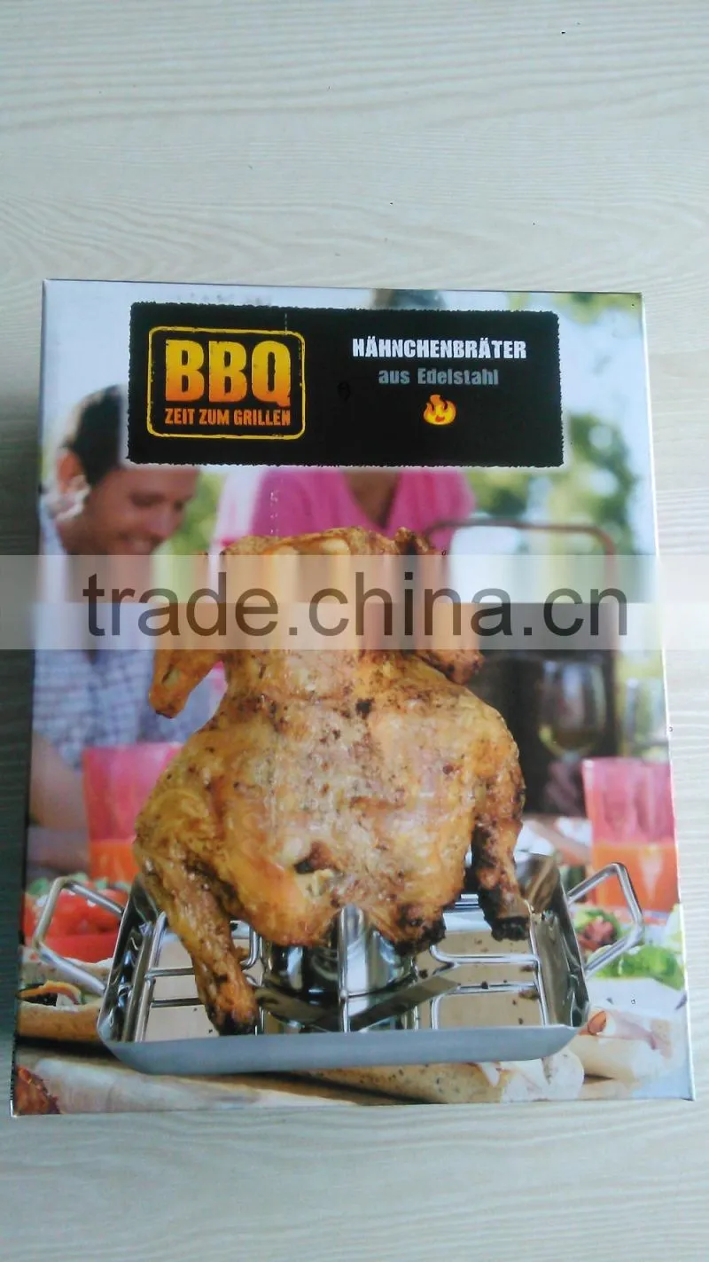 new design stainless steel beer can chicken roaster