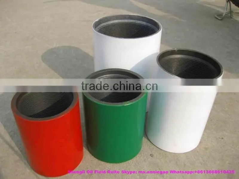 API carbon steel and stainless steel pipe coupling male female for tubing and casing