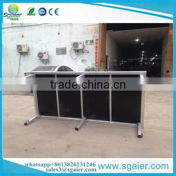1.22m by 2.44m portable simple stage with 6 square legs