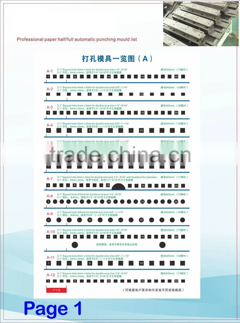 Automatic paper punching machine, Calendar eyelet punching machine, paper hole punching machine