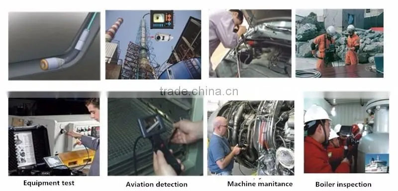Vehicle test equipment 4ways articulation video borescope industrial endoscope with 8mm camera