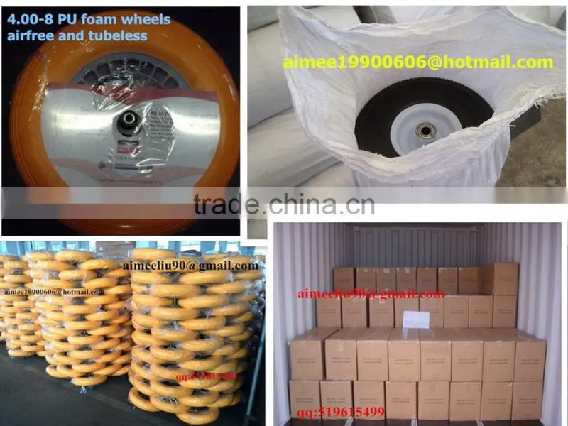 yellow solid wheelbarrow tyre