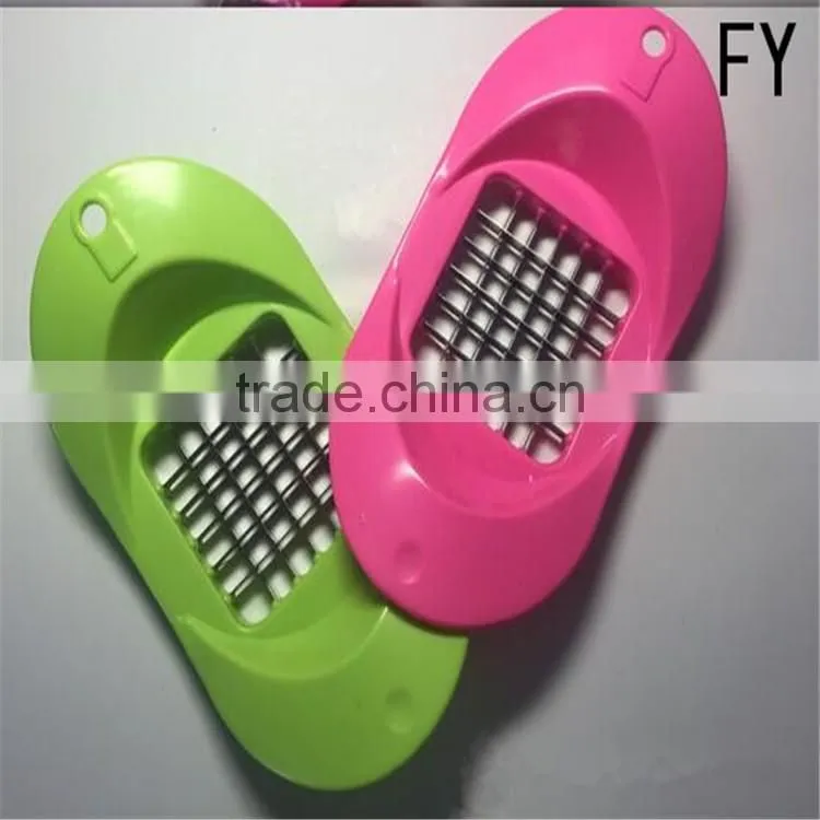 Stainles steel and ABS plastic manual potato chipper , pototo chips french fries cutter