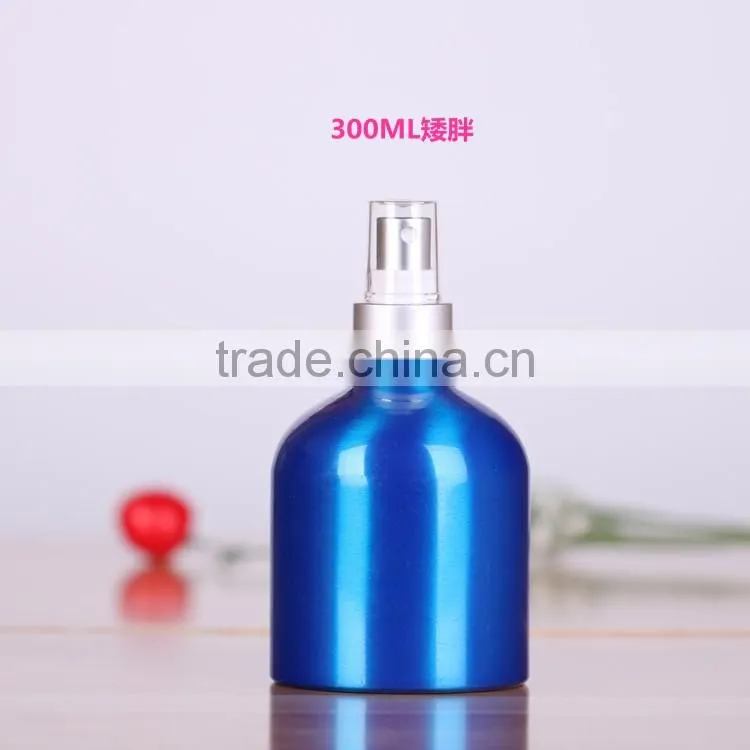 Wholesale 30ml-500ml cosmetic packaging bottle blue aluminum perfume bottle aluminum spray bottle