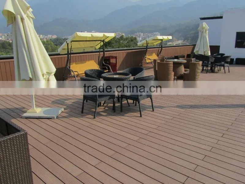 Factory price solid wood plastic composite anti-slip wpc walkway decking