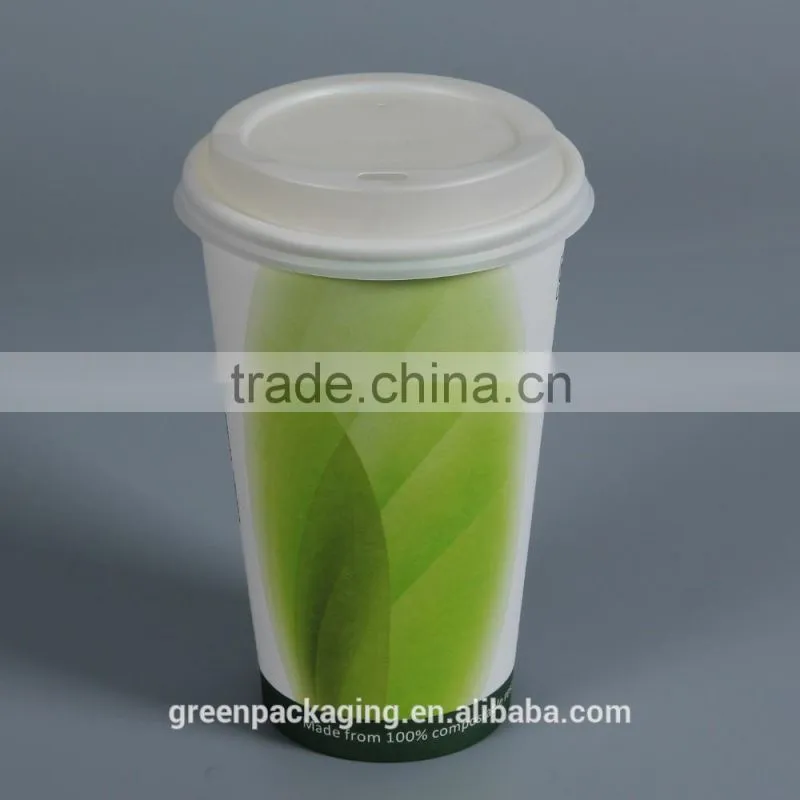 PLA lined paper cups single wall 8ozB