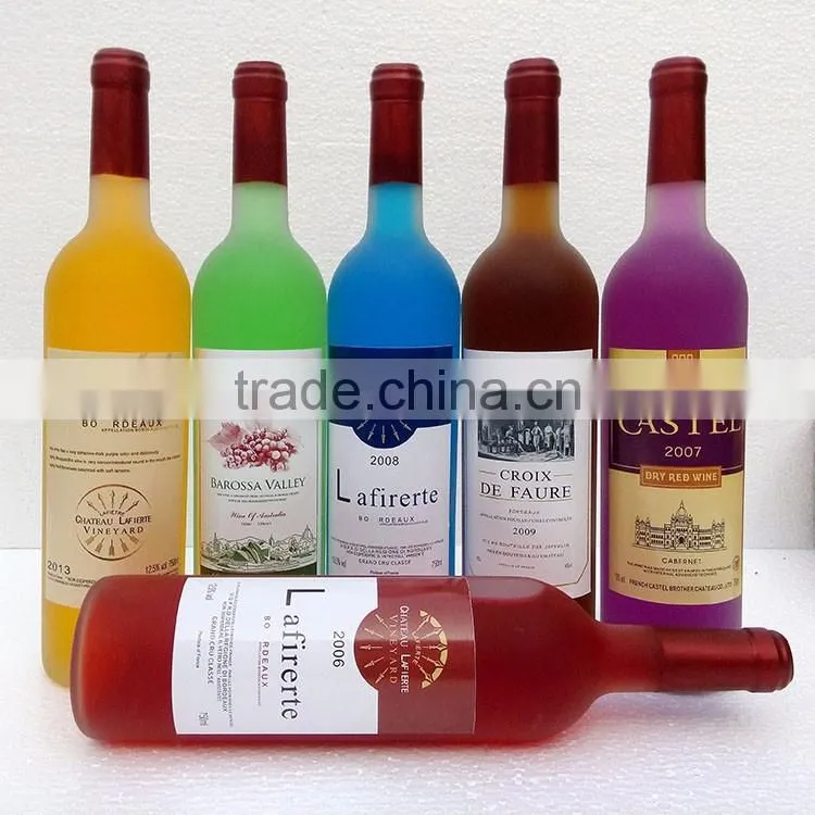 Wholesale frosted white glass bottle for wine glass bottle