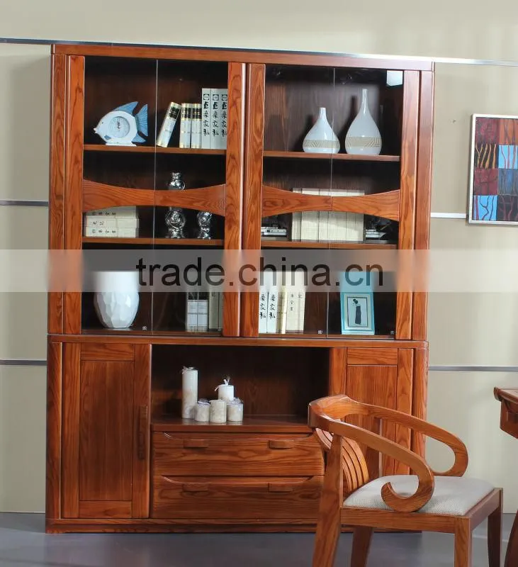 High taste of home office room Wooden Computer Desk with bookcase