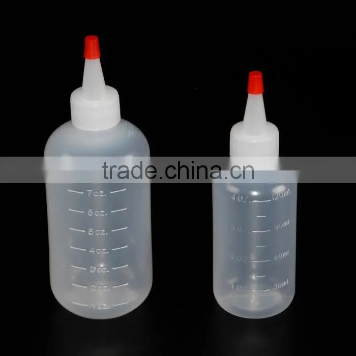 240ml LDPE plastic Squeeze Bottle with pointed mouth cap