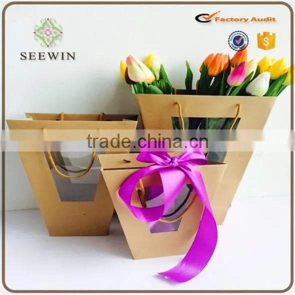 2017 cheap whloe sale Craft paper flower bag/ craft bag for flower