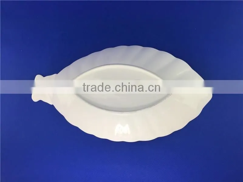 Hight quality banana leaf dish ceramics