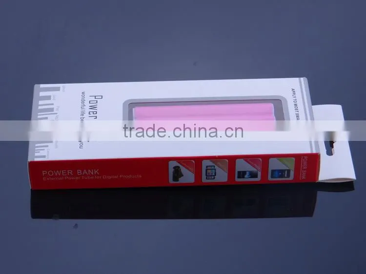 universal smart power bank with led light/dual USB power bank 2600mAh