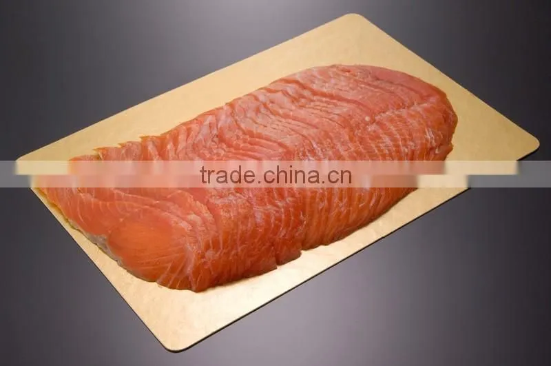 fish board(smoked salmon board,gold/silver paper board,aluminum foil laminated paper board,food tray board)
