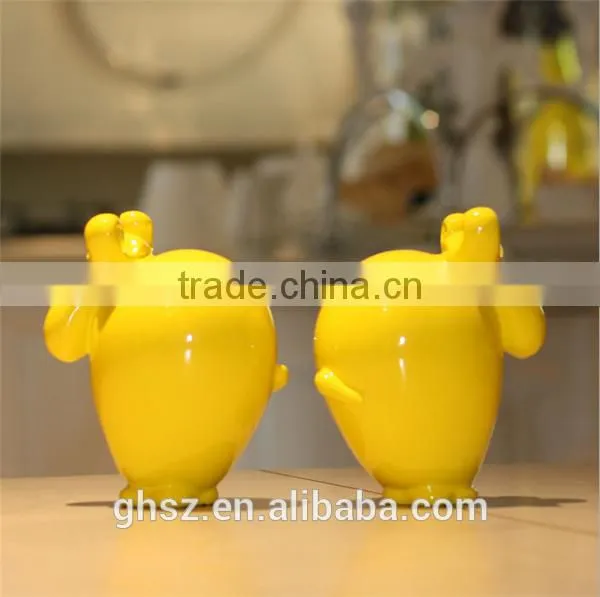 customized schleich animals mini yellow cute cow figure
