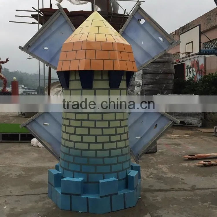 Outdoor fiberglass big Pinwheel sculpture