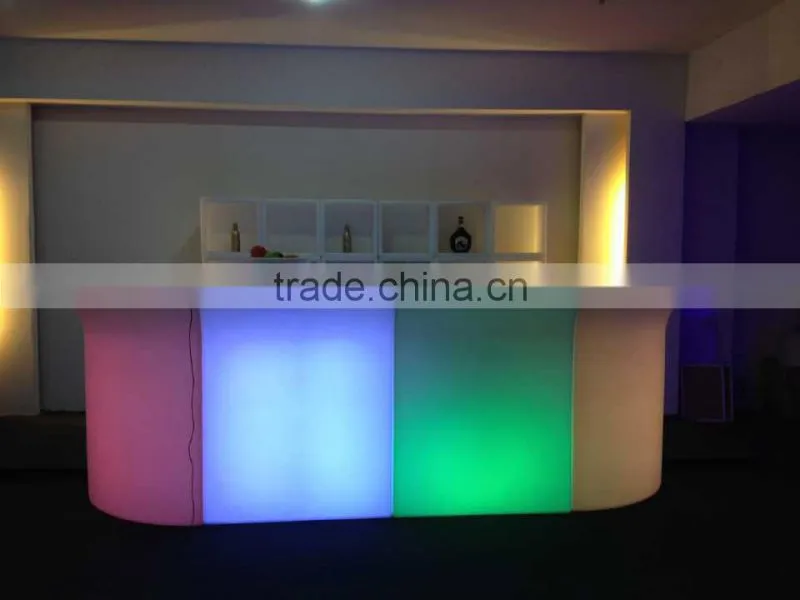 Rechargeable top quality led bar table/disco straight bar counter
