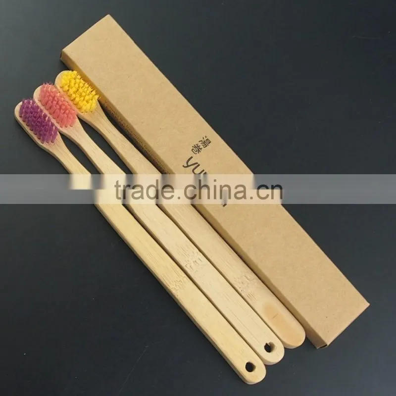 healthy care type bamboo toothbrush single eco friendly packing toothbrush