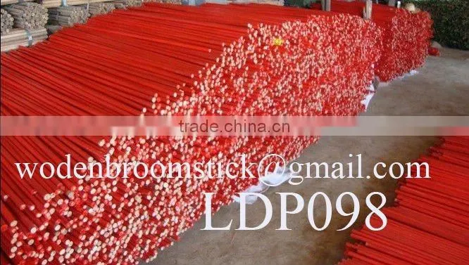 Wooden mop handle with PVC coated