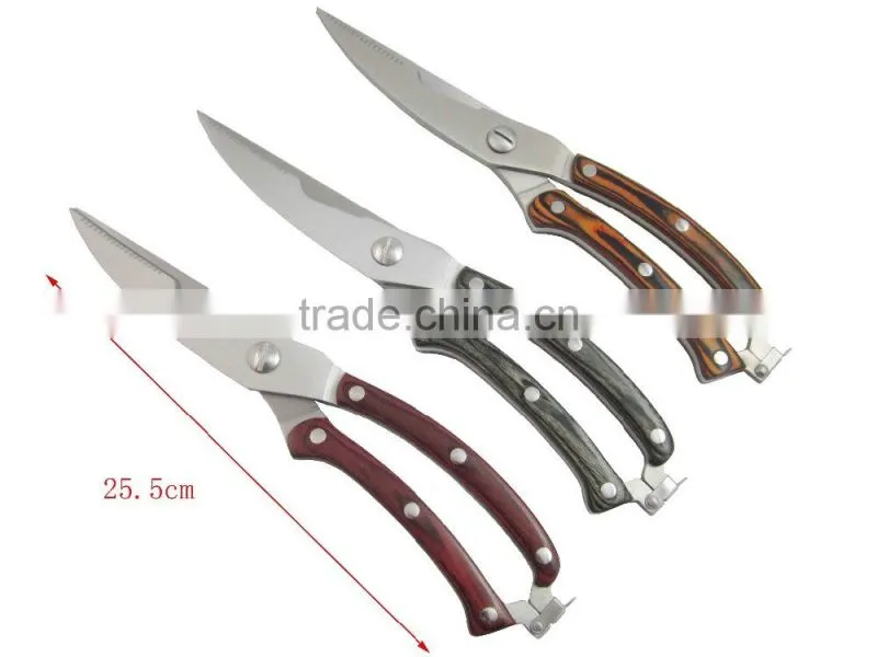 Good Quality Pakka Wood Handle Kitchen Scissor