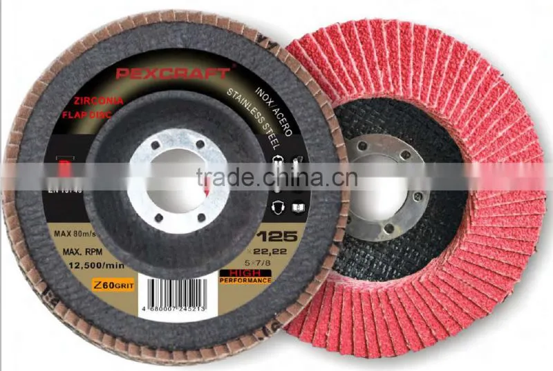 Calcined Aluminum Oxide Abrasive Flap Disc With Plastic Backing