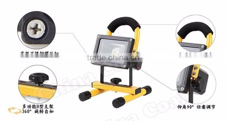 Aluminum Portable Outdoor 20w 30w Rechargeable Flood Lights