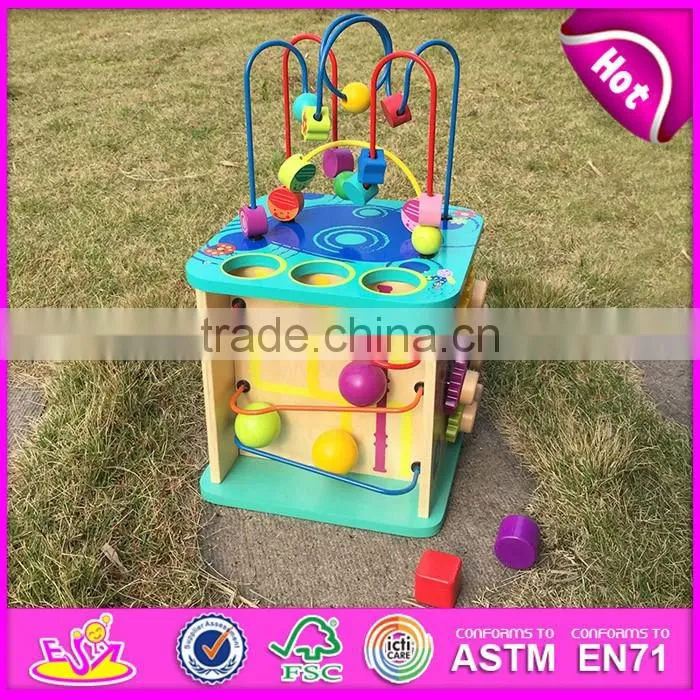 2016 hottest kids wooden beads toy,top fashion children wooden beads toy,cheap baby wooden beads toy W11B089