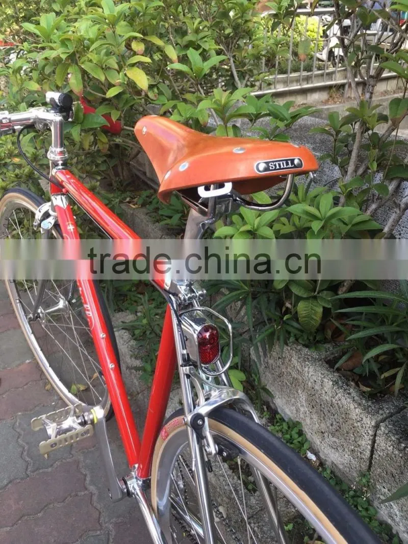 High Quality Cow Leather Bicycle Bike Saddle