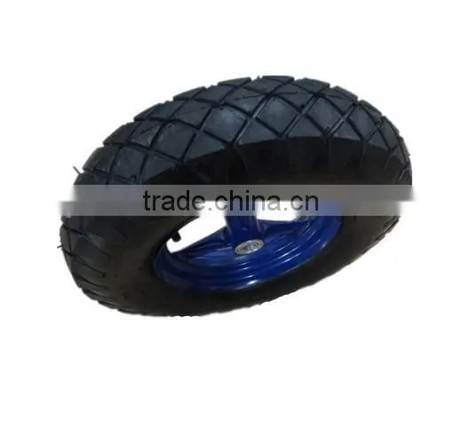 Supply pneumatic wheels with plastic rim16"x4.00-8