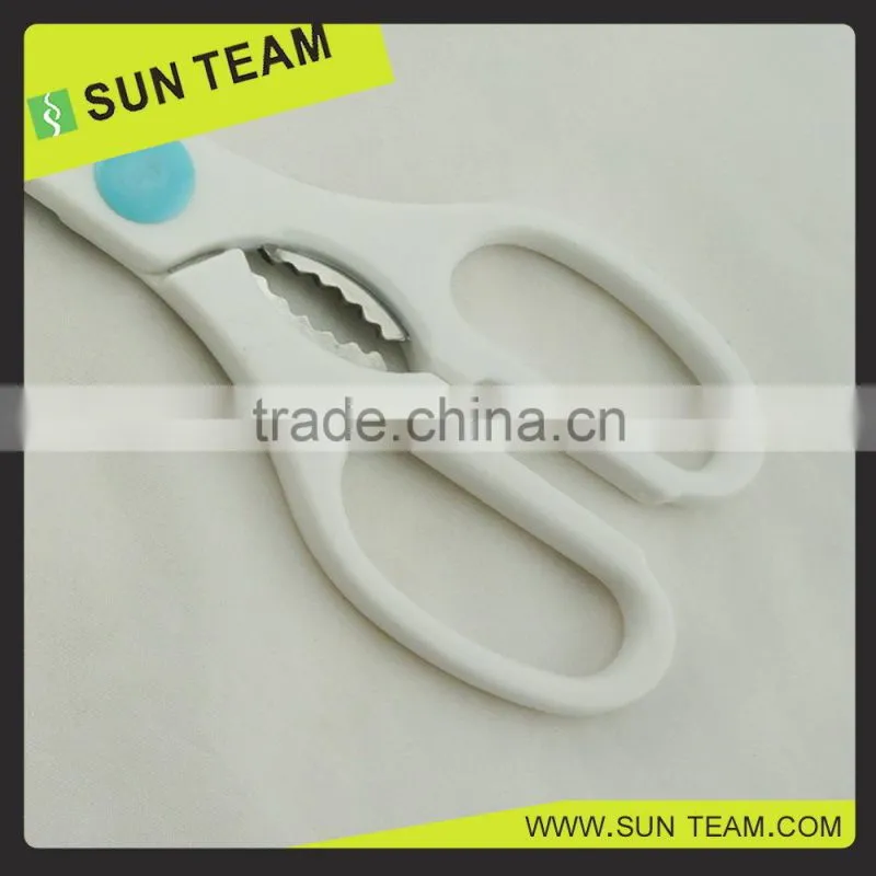 SK023 8-1/4" FDA certificated magnetic cover kitchen scissor with bottle opener