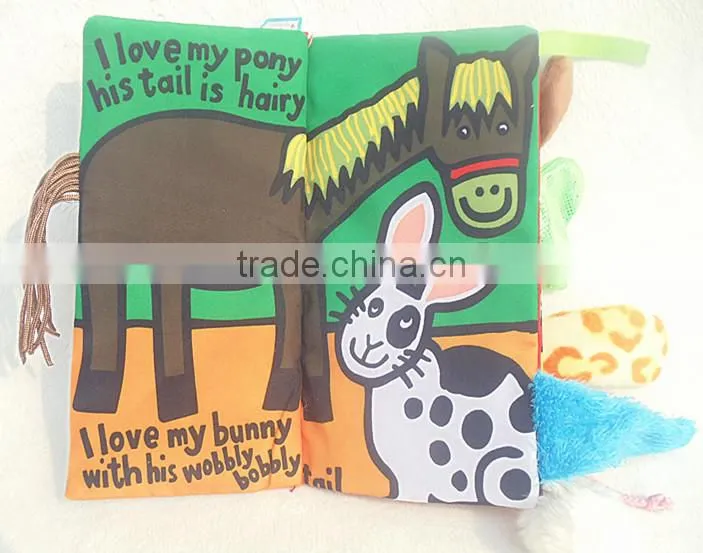 Development Toys Baby Kids Toddler Intelligence Educational Pets Tails Cloth Book Girl Boy