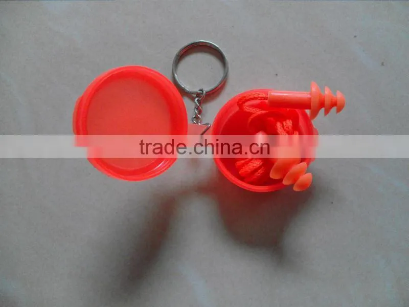 PU hearing protection,eco-friendly PU earplugs, earplug with keychain