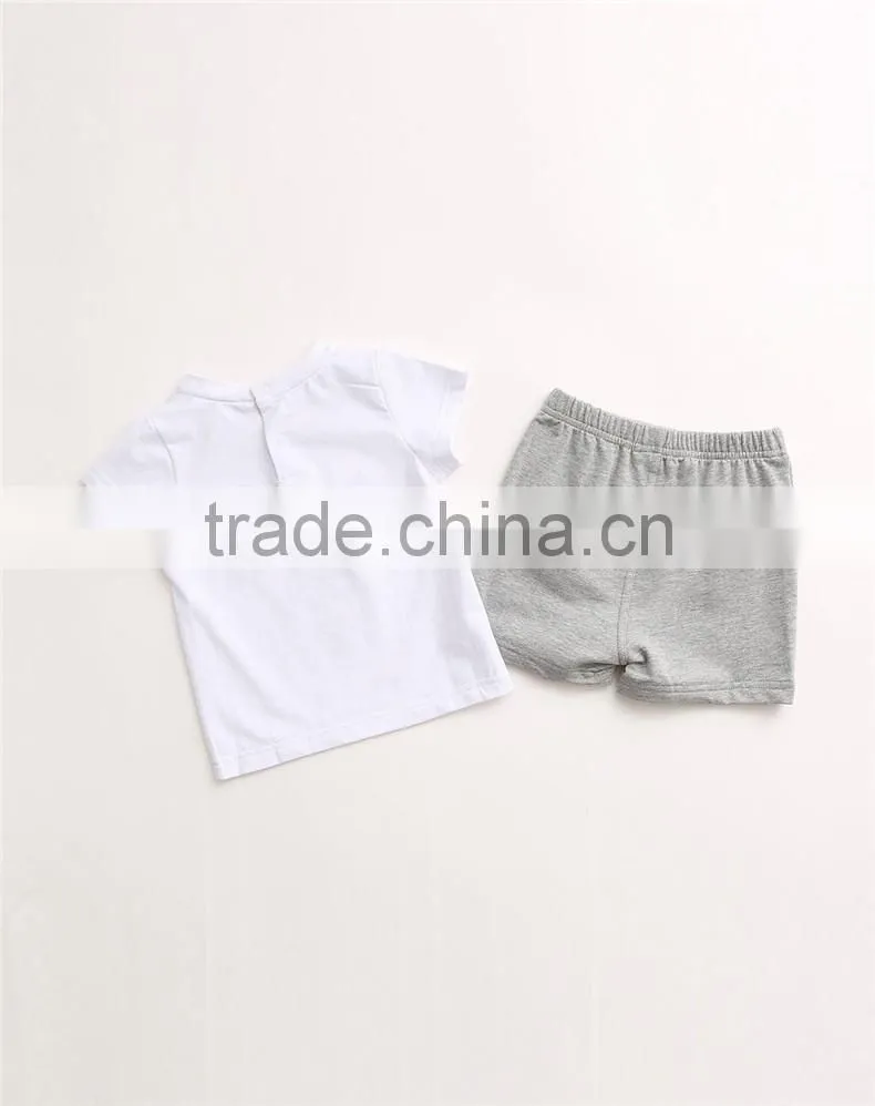 new style custom print tie two piece t shirts for baby print yourself logo
