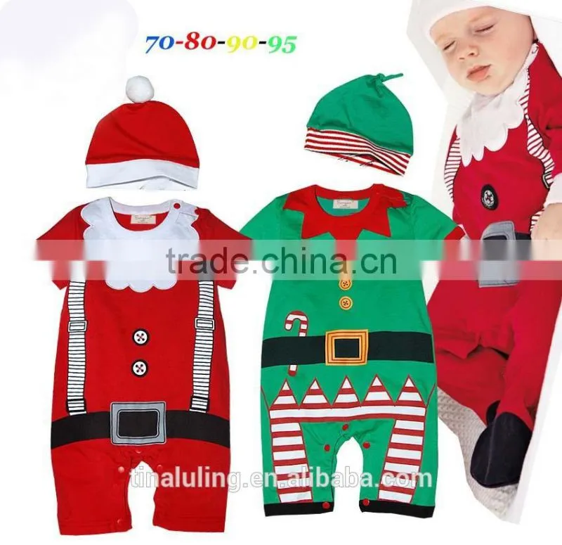 new fashion christmas baby clothes kids cotton baby oneise newborn baby jumpsuits