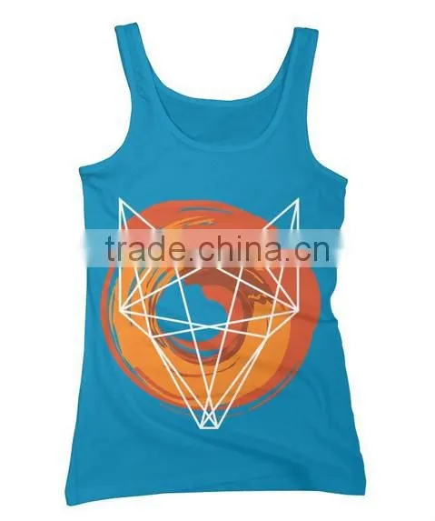 Alibaba china wholesale custom printing 100 cotton bulk ladies sports tank top