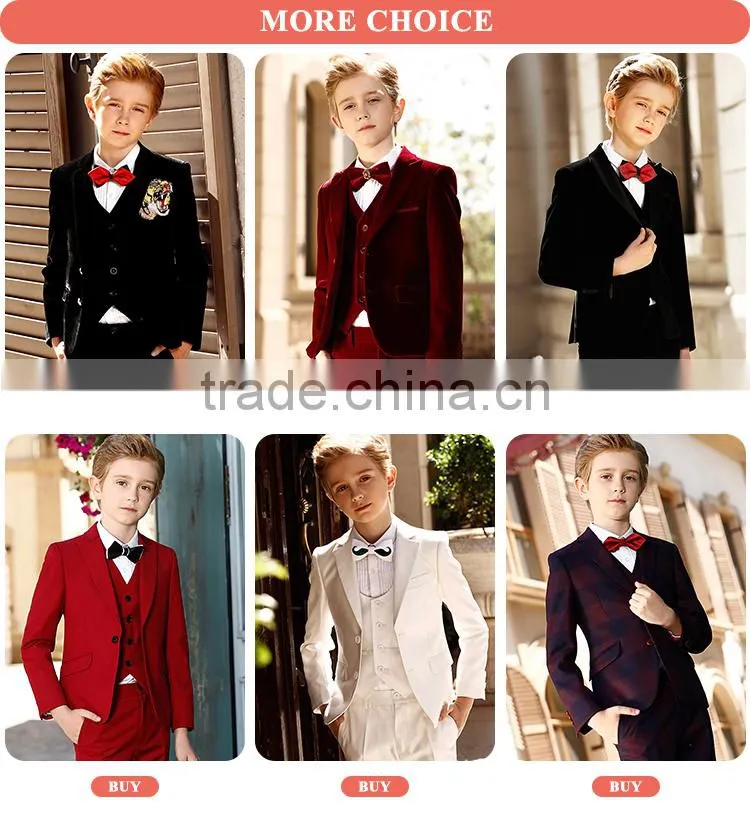 ELPA red kids sweat 3 pcs boys formal suits