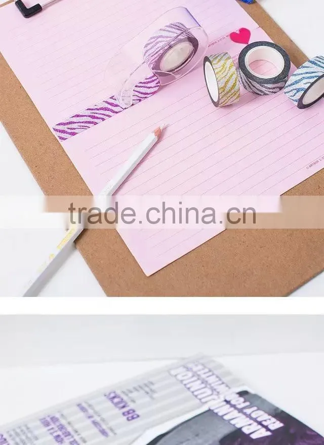 15mm*5m glitter tape zebra pattern design customized planner accessories adhesive paper tape