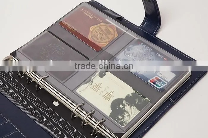 PVC storage bag A5 size bag for planner customizable zipper bag/insert pocket/card holder transparent elastic bag