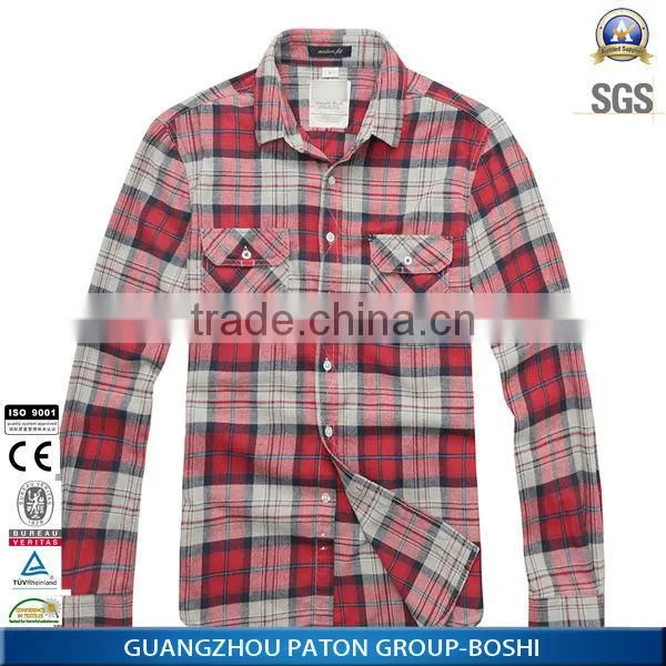 Factory price plain flannel shirts